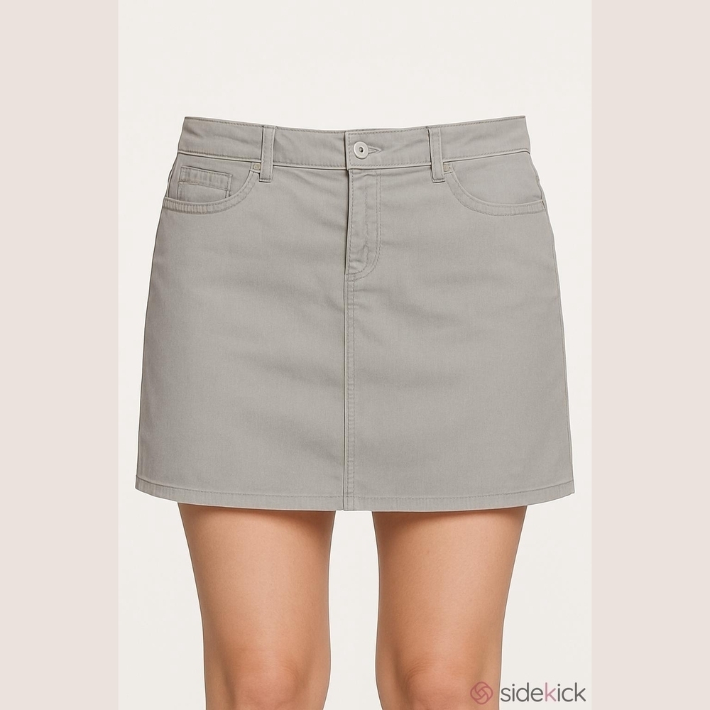 Twik By Simons Gray Denim Mini Skirt Size US 11